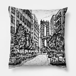 NYC Dumbo Brooklyn Pillow