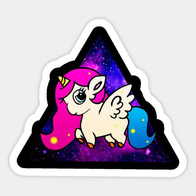 Universo Unicornio Unicornio Arcoiris Sticker Teepublic Unicornios para fondo de pantalla. universo unicornio