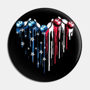 Bowling America Flag Pin