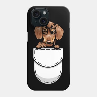 Funny Dachshund Pocket Dog Phone Case