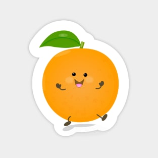 Cute dancing orange citrus fruit Magnet