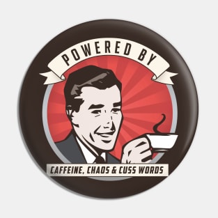 Powered by Caffeine Pin