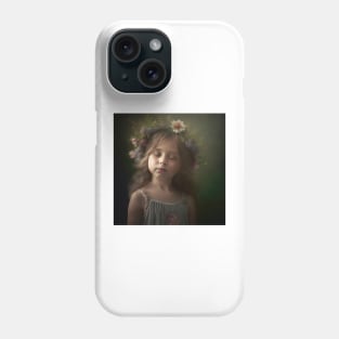 A Young Girl Wearing A Wreath of Flowers Phone Case