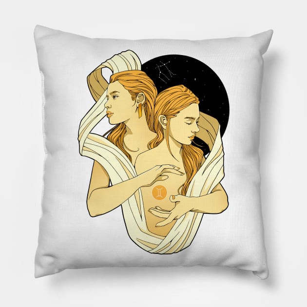 Gemini Pillow by Karothekreator