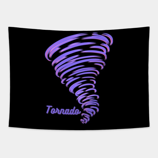 Purple tornado Tapestry by kamonnakrob