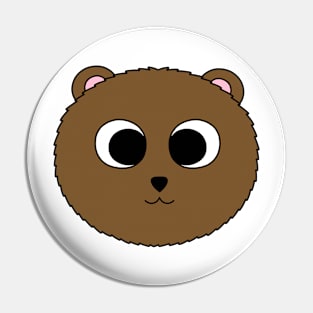 Brown Bear Puff Pin