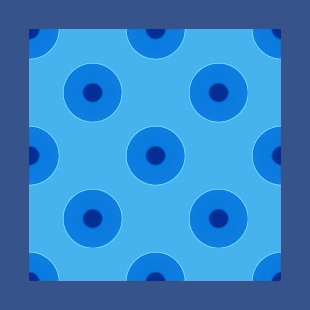 Blue vintage duplo dots by YamyMorrell