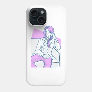 FFXIV Hythlodaeus in a suit from Final Fantasy 14: Endwalker Phone Case