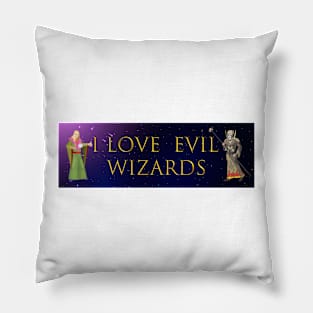 I love evil wizards, Wizard funny bumper Pillow