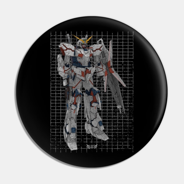 RX-0 Unicorn Gundam Pin by gblackid