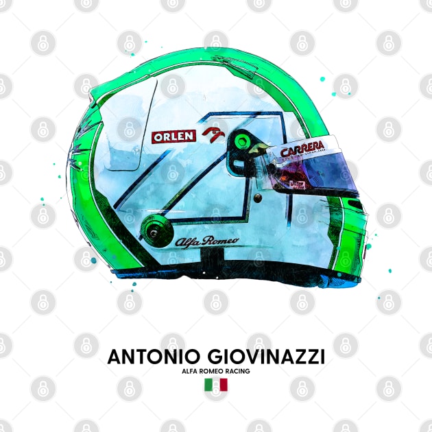 F1 2020 Antonio Giovinazzi Crash Helmet by DB Motorsport Designs