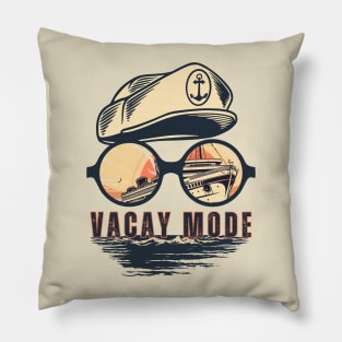 Retro Vacay Mode Cruise Pillow