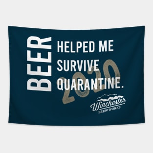 Beer Helped Me Survive Tapestry