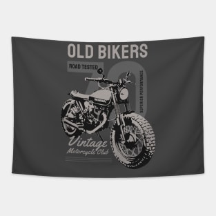 Old Bikers vintage 1970 motorcycle custom Tapestry