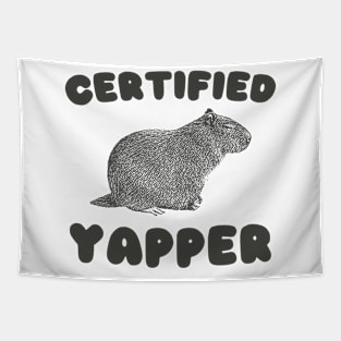 Certified Yapper Shirt, Y2K Iconic Funny Capybara Meme Tapestry