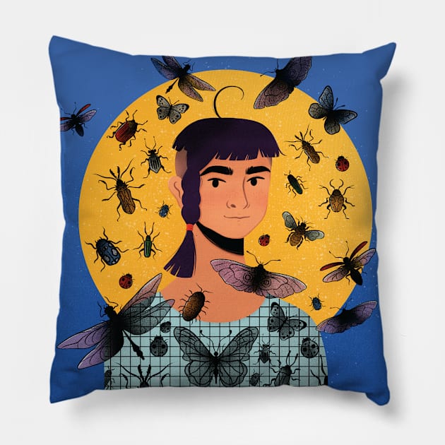 Bug Lover Pillow by iulistration