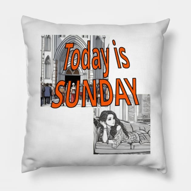 Today is Sunday Pillow by My favorite pets