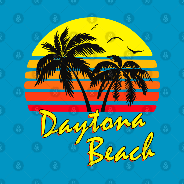 Daytona Beach Retro Sunset by Nerd_art