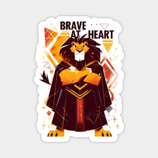 Brave at Heart - Wizard Lion - Fantasy Magnet