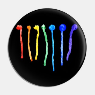 Grunge rainbow splatters Pin