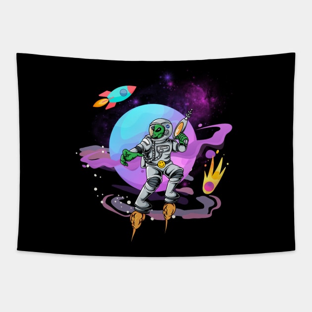 spaceman Tapestry by JAGUNOV