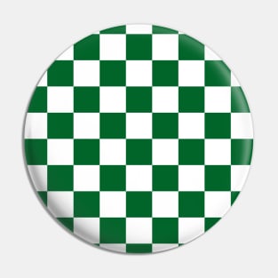 Chessboard Green Racetrack Checkered Pattern Pin