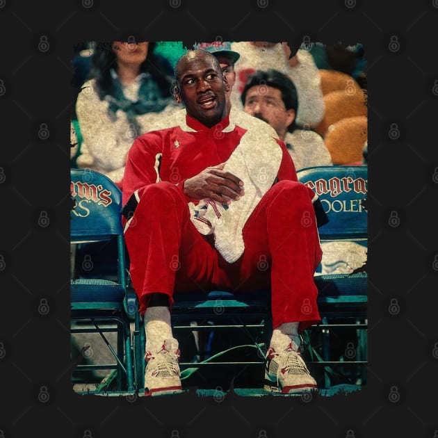 Michael Jordan on The Bench by Wendyshopart