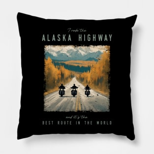 The Alaska Highway - best motorcycle route in the world Pillow