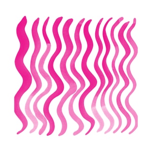 Wavy lines - pink T-Shirt