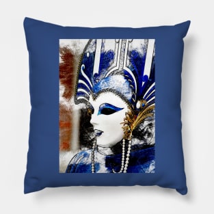 Venice Carnival. Snow Queen mask Pillow