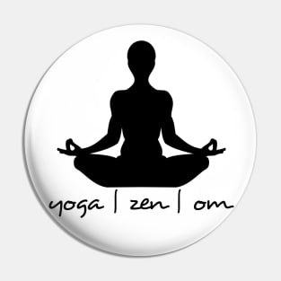 Yoga-zen-om posture Pin