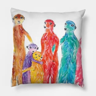 Psychedelic Meerkats Pillow