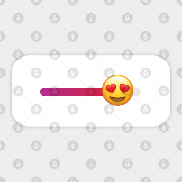 Instagram Emoji Heart Eye Slider Emoji Slider Sticker Teepublic