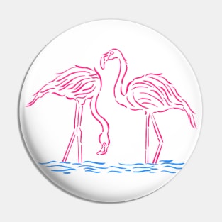 Minimalist Flamingo Pin