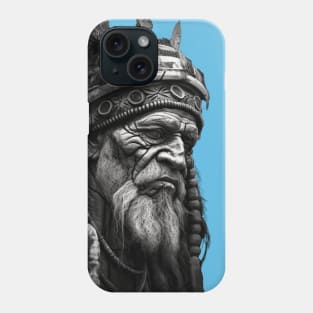 Ayahuasca And the Old Shaman Black and White Phone Case