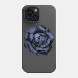 Blue Charcoal Rose Phone Case