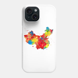 China Watercolor Map Painting Phone Case