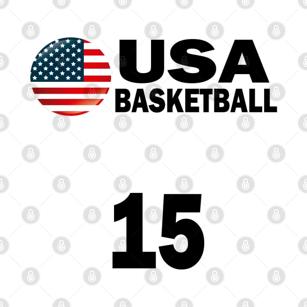 USA Basketball Number 15 T-shirt Design by werdanepo