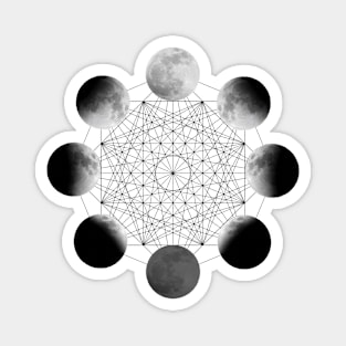 Moon Phase Mandala Magnet
