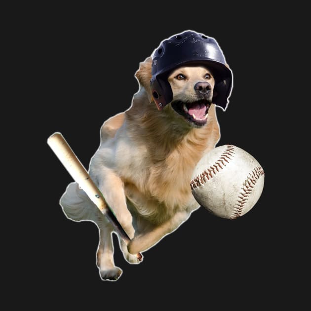 Golden Retriever Baseball by Random Galaxy