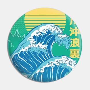 Retro Japanese Tidal Wave Pin