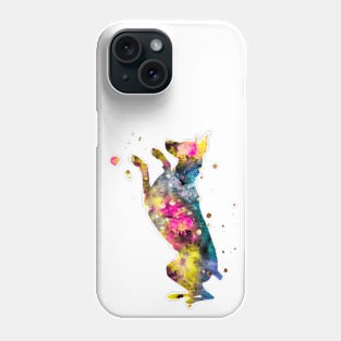 Playful Doberman Watercolor Painting Phone Case