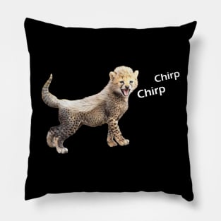 Chirping Baby Cheetah Pillow