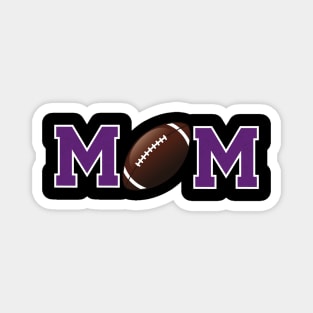 Football Mom Purple Magnet