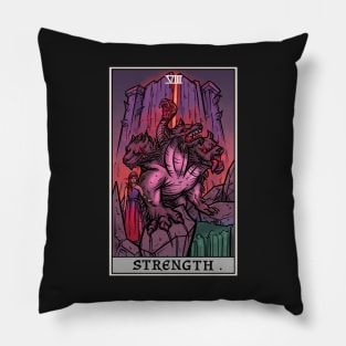 Strength Tarot Card Halloween Cerberus Persephone Witch Gift Pillow