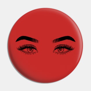 Eyes Woman Face Pin