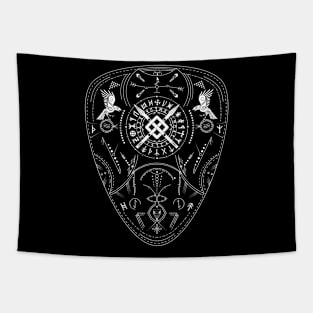 Twin Ravens of Odin | Norse Pagan Symbol Tapestry