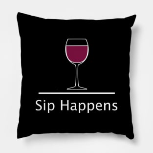 Funny Wine Sip Tshirt Pillow