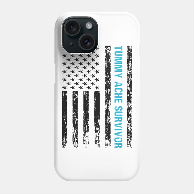 Tummy Ache Survivor flag Phone Case by Myartstor 