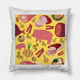 Porky Food Feast Pillow